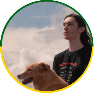 Profile photo of me and my dog Emma.